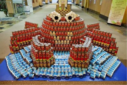 Picture of crab created with canned foods