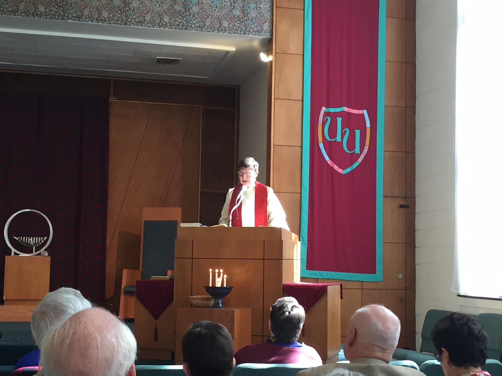 Rev. Barrington in pulpit