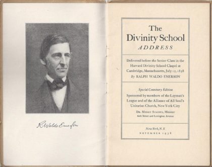 Emerson's Divinity School Address
