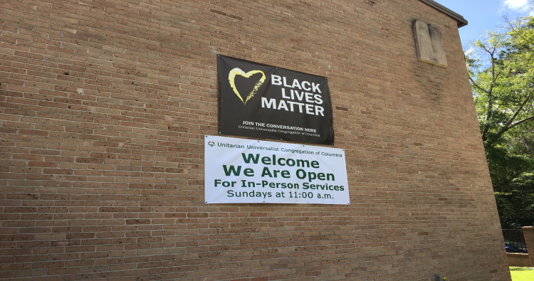 Black Lives Matter and Reopening sign